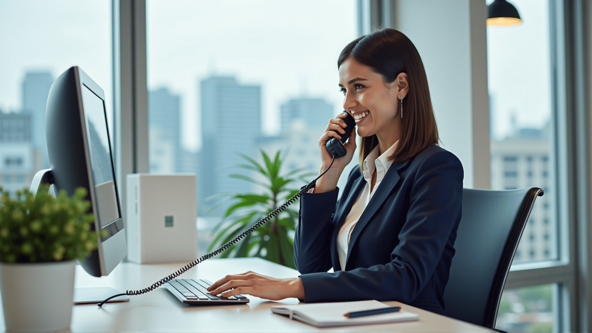 Professional at help desk